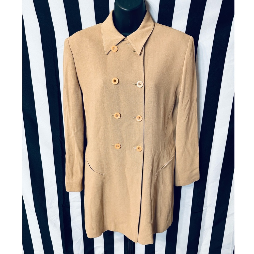 emanuel by emanuel ungaro double breasted women's jacket in camel